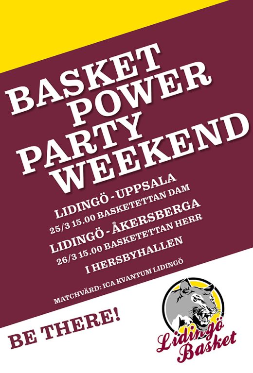 Basket Power Party nu i helgen