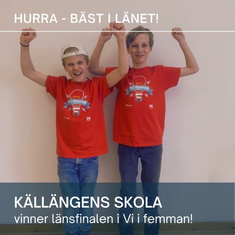 Källängens skola vinner länsfinalen i Vi i femman!